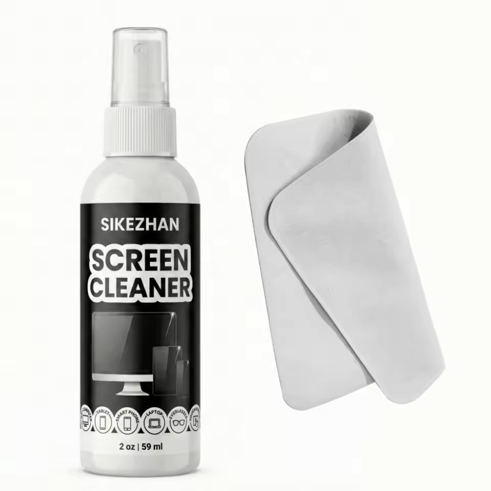 SIKEZHAN Screen Cleaner Kit with Polishing Cloth - Streak-Free Spray for MacBook