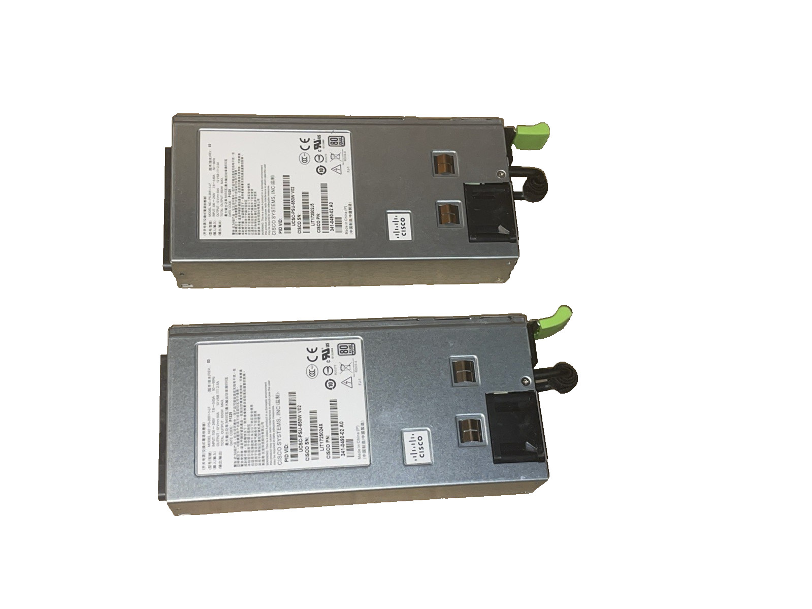 2x Cisco UCSC-PSU-650W V02 Power Supply 650W 80+ Platinum
