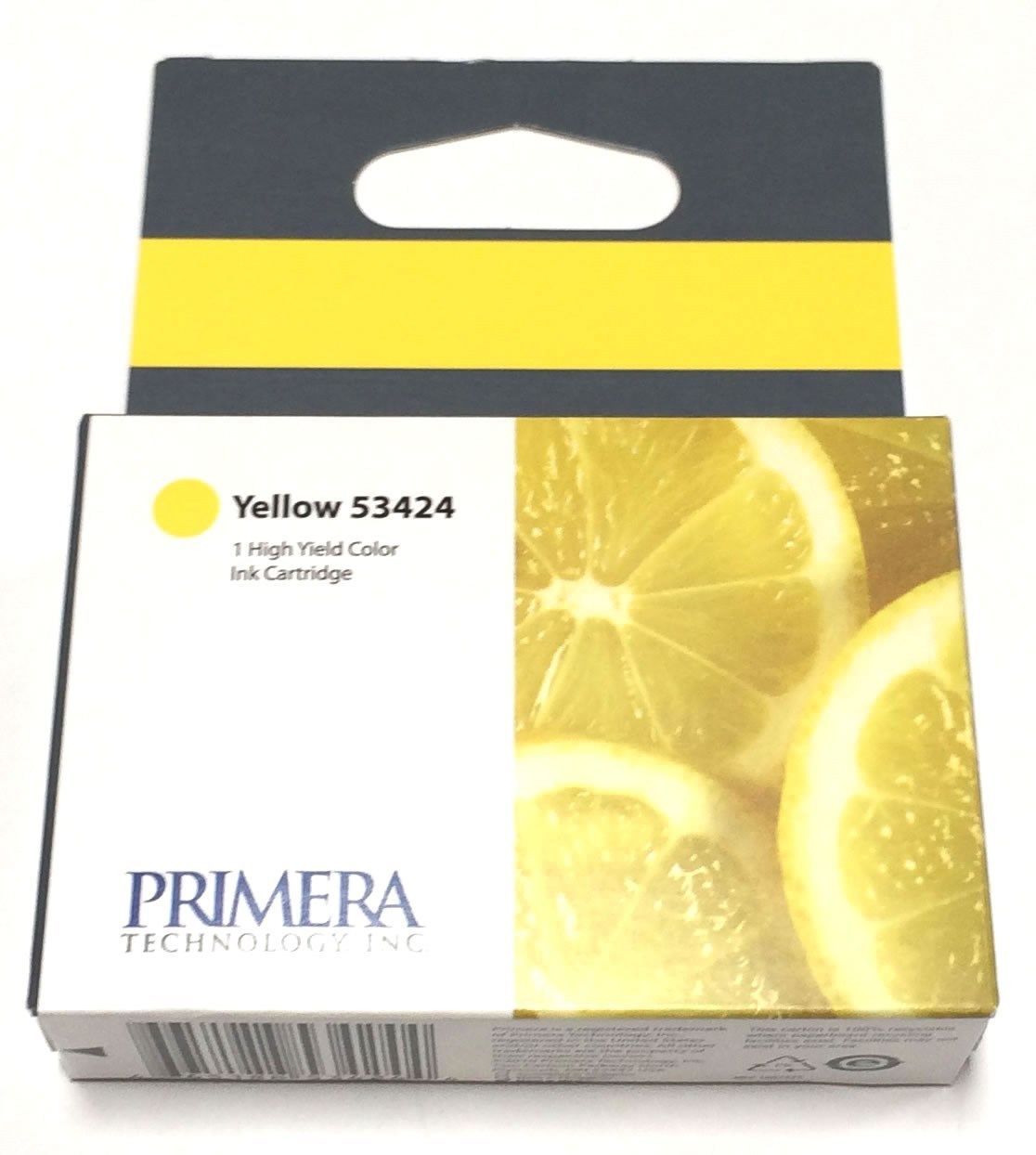 2 pk Primera 53424 High-Yield Yellow Ink Cartridge for LX900 Color Label Printer
