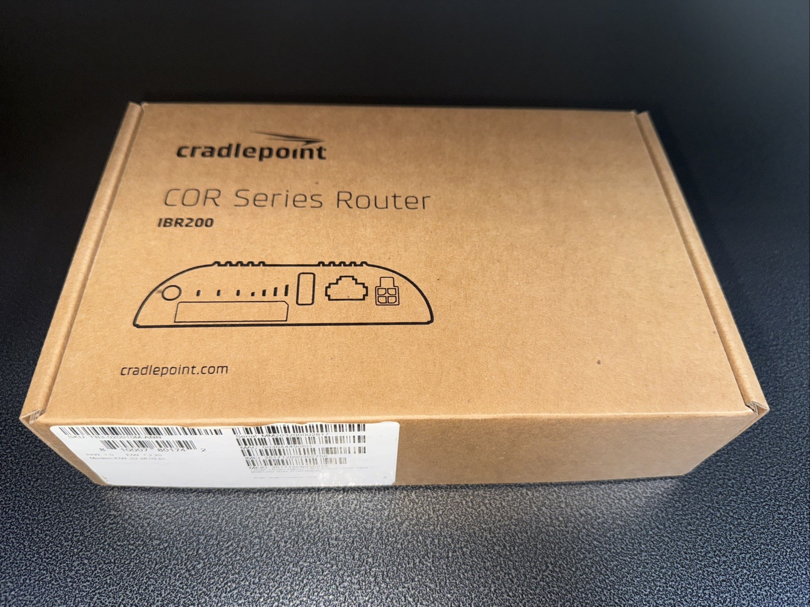 Brand New Cradlepoint NetCloud COR IBR200 AT&T/WiFi Router - TB3-020010M-ANN