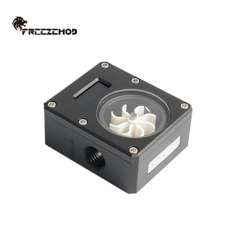 FreezeMod Water Cooling Flow Meter Indicator with Temperature Sensor G 1/4"