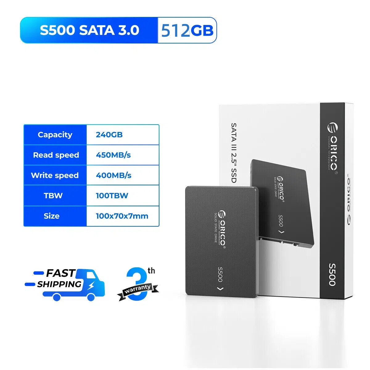 ORICO 1/2TB/512GB SATAIII SSD 2.5�� Internal Solid State Drive NAND up to560MB/s