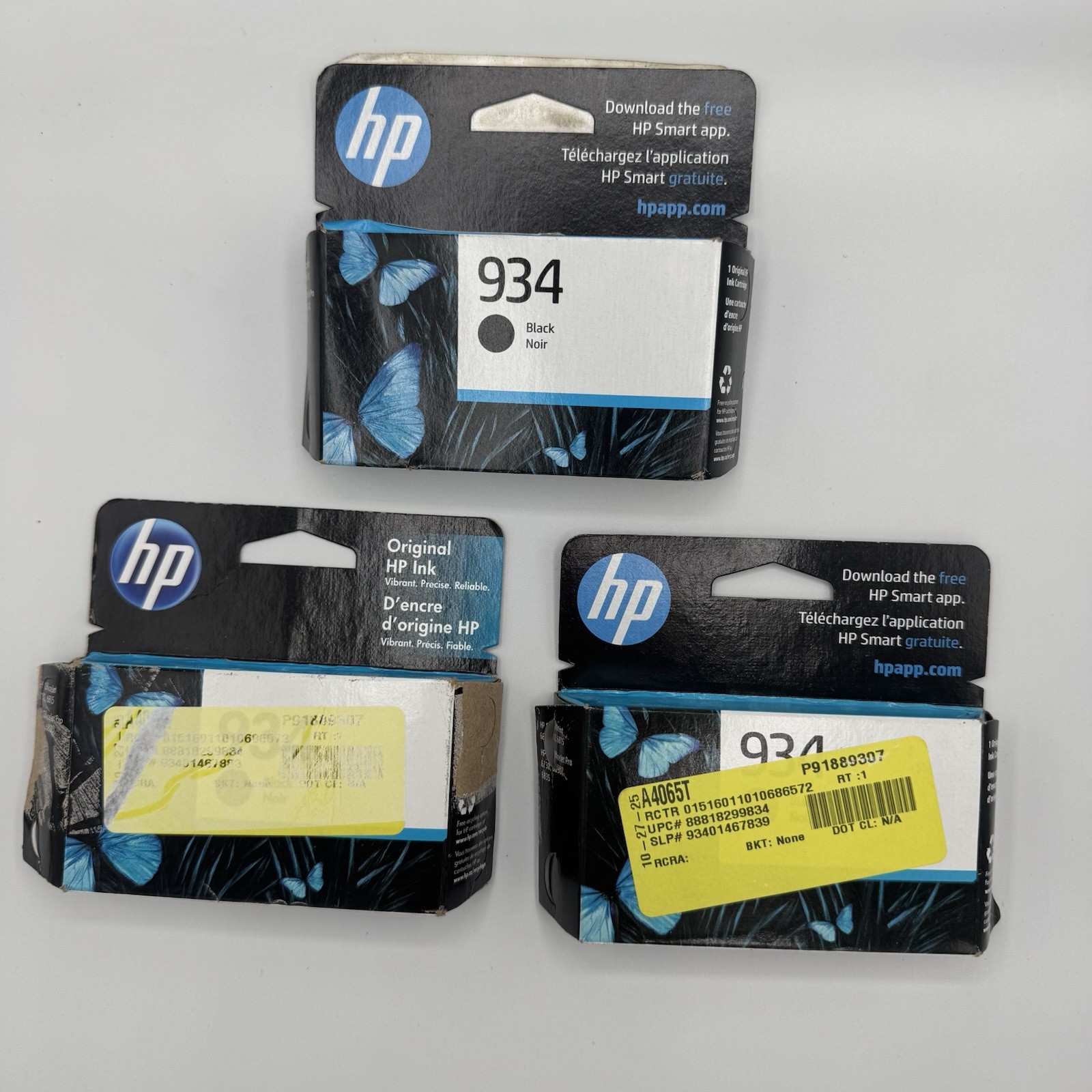 Genuine HP 934 Printer Black Ink Cartridge 3 Pack C2P19AN NEW