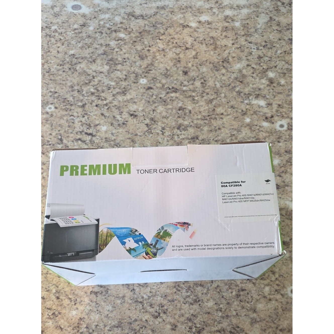 2-Pack Aztech Replacement for HP 80A CF280A Toner Black LaserJet Pro 400