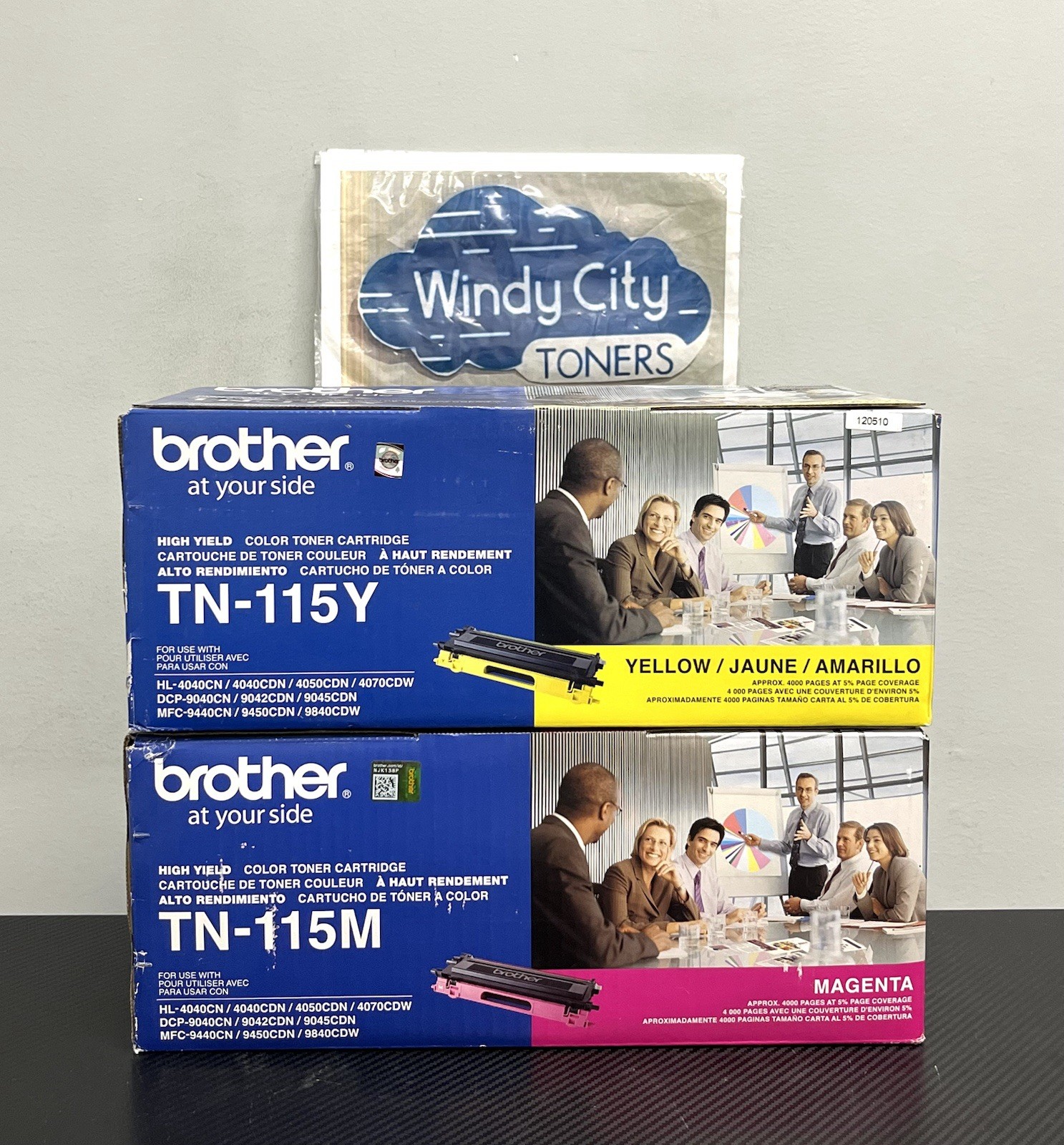 Brother TN-115M Magenta TN-115Y Yellow Toner Set MY Genuine NEW