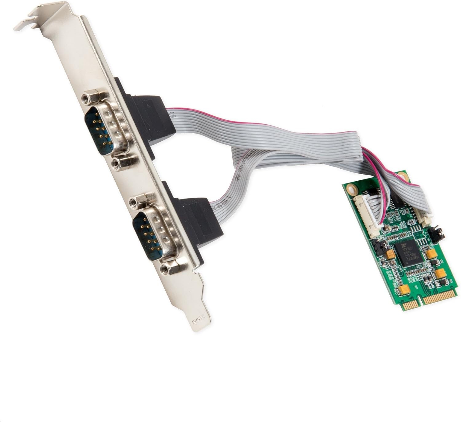 SI-MPE15046 2 Port Serial DB9 Mini PCIe Expansion Card RS-232 6650 UART XR17V352