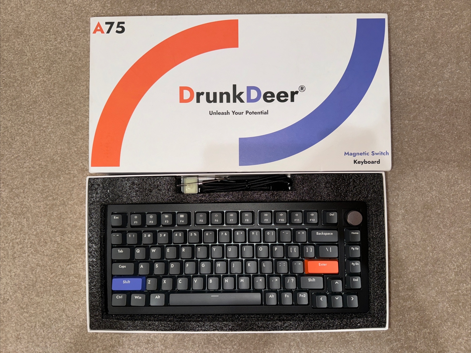Drunkdeer A75 Rapid Trigger Keyboard Super High Speed Magnetic Switch RGB Back