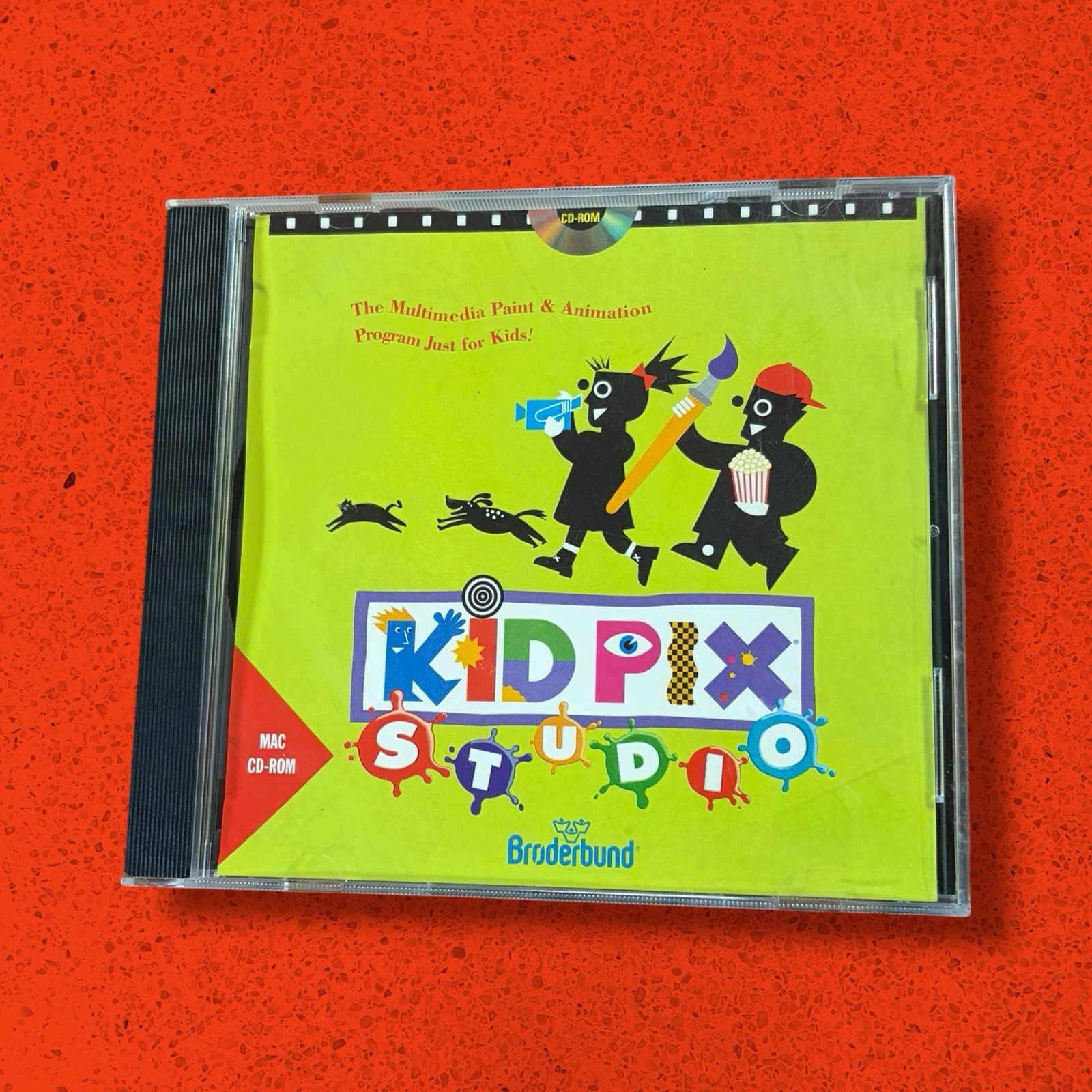Vintage Kid Pix Studio CD-ROM For MAC Brøderbund Paint & Animation 1994