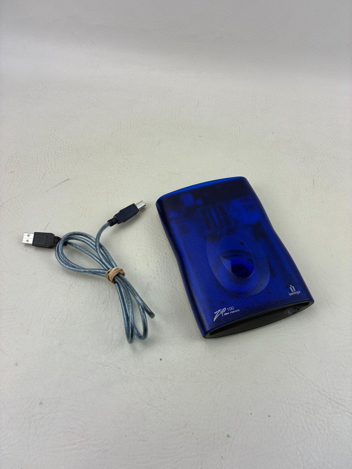 Iomega Zip 100 USB External Drive Z100USB Blue w/ USB Cable Tested