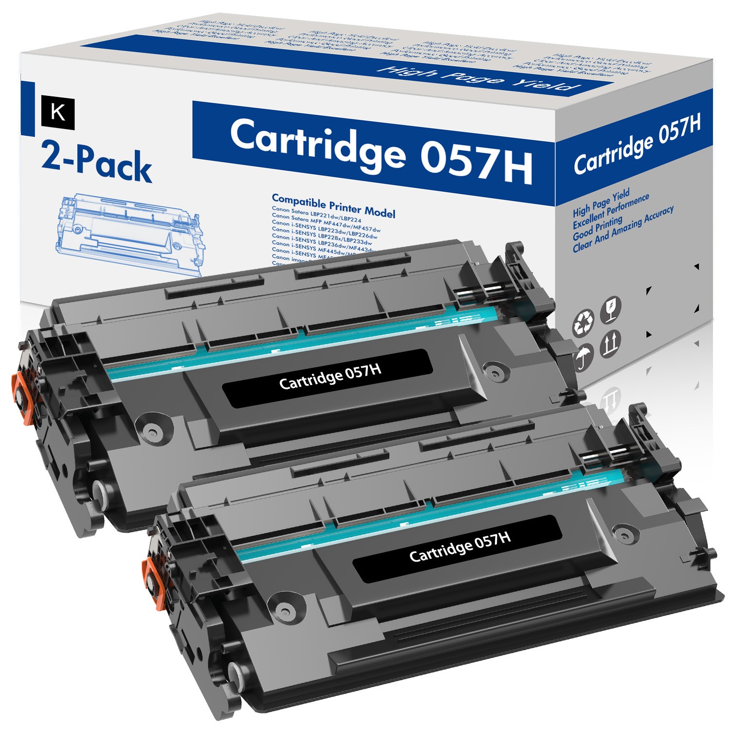 057 for Canon 057H Toner ImageCLASS MF445dw LBP227dw LBP226dw High Yield Lot
