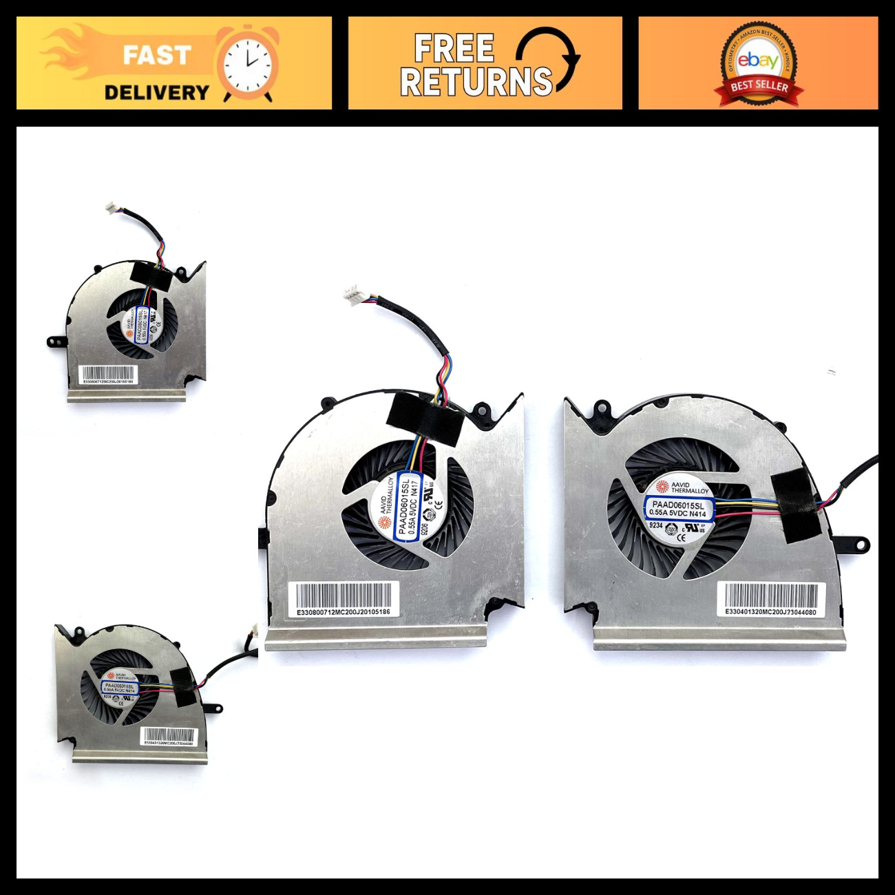 CPU & GPU Cooling Fan Replacement for Gaming Laptops - GE75, GP75, GL75, WE75