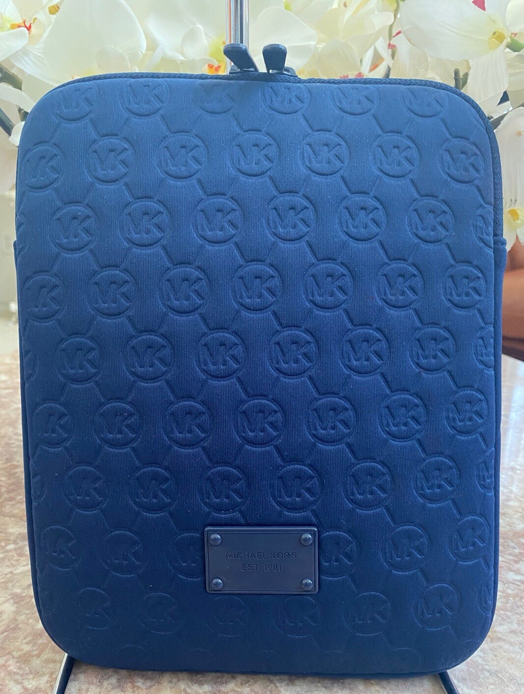 NEW MICHAEL KORS MK Navy Neoprene iPad Tablet Case Sleeve, Retail $48 