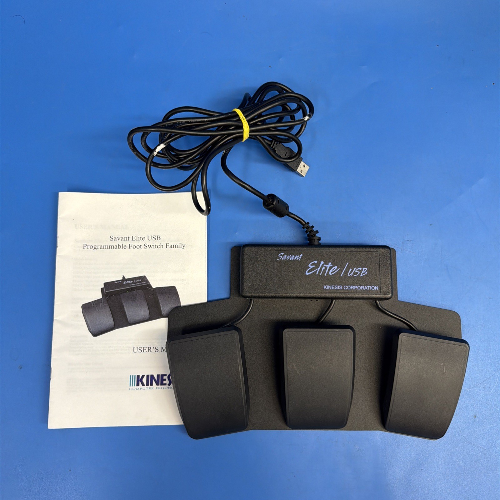 Kinesis Savant Elite FS30A Triple USB Programmable Foot Switch Tested w/ Manual