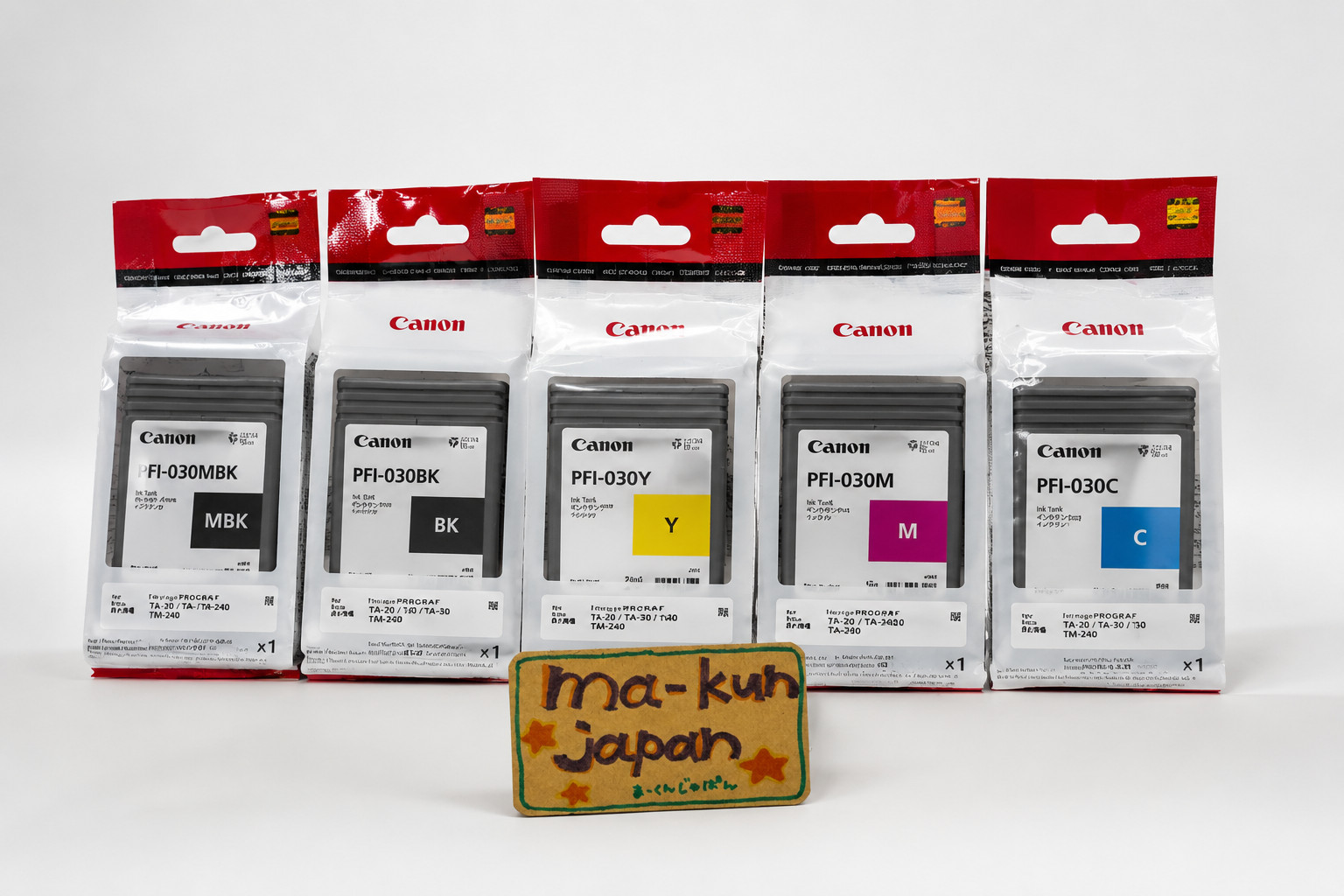 Canon Genuine PFI-030 Ink Tank 5 Pack OEM New imagePROGRAF 2026-27 BK MBK C Y M