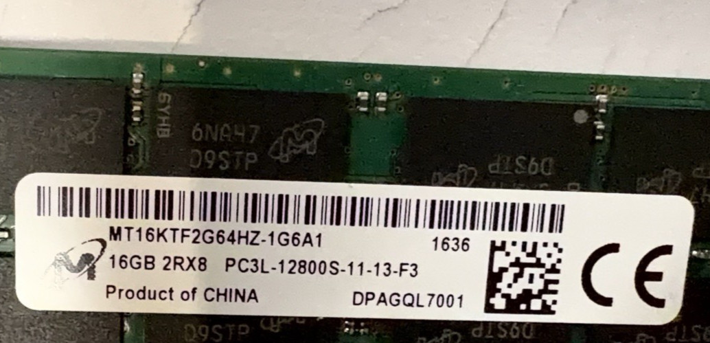Micron MT16KTF2G64HZ-1G6A1 DDR3 16GB 1600MHz SODIMM PC3L-12800S CT102464BF160B
