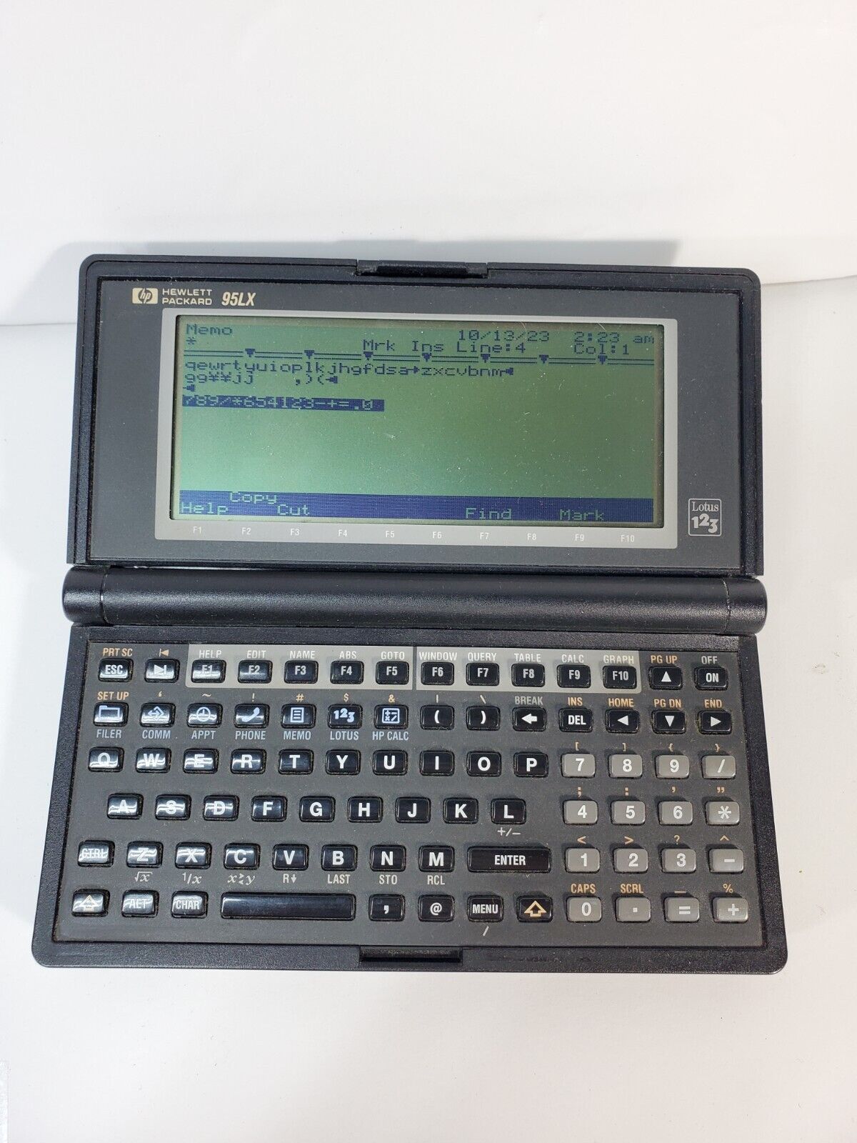 Hewlett Packard HP 95LX Palmtop Handheld Computer MS-DOS Lotus 123 Read Cond.