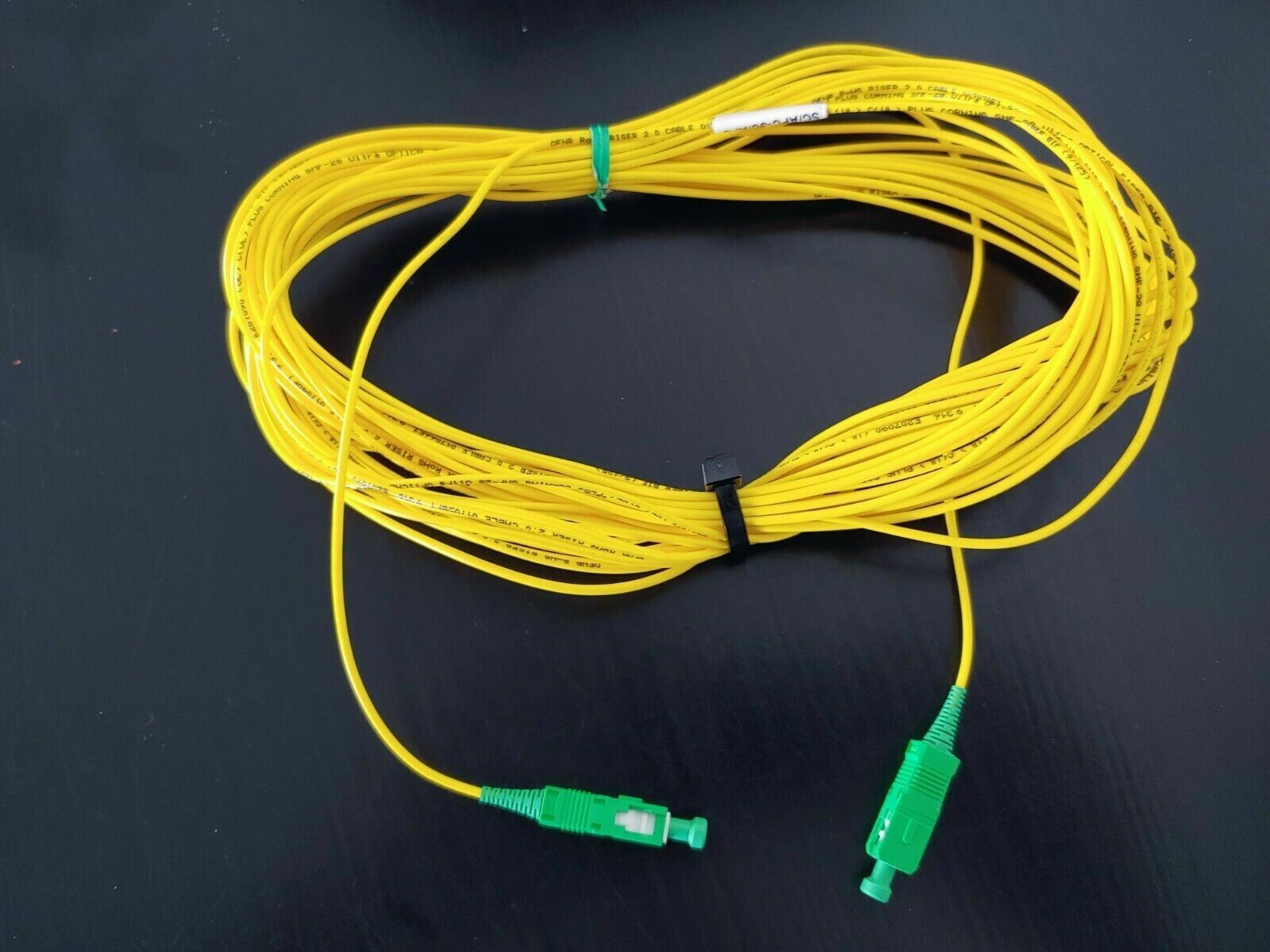 LOT OF 5x 3M SC/APC to SC/APC Fiber Optic Simplex Single-Mode Patch Cable Yellow