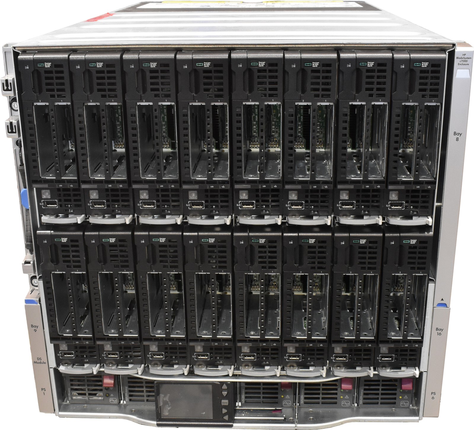 HP BladeSystem c7000 Enclosure 16 x BL460C G10 2xGOLD 5215 32GB P204i P408e-M2