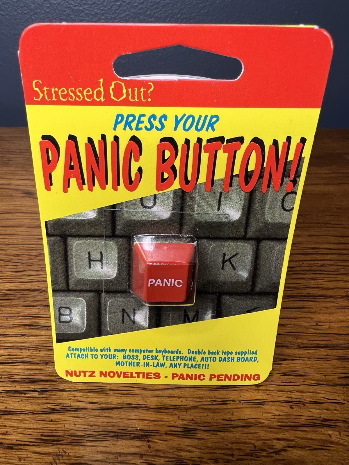 Vintage "PANIC" Button Keycap Keyboard Novelty key New in Package Nutz Novelties