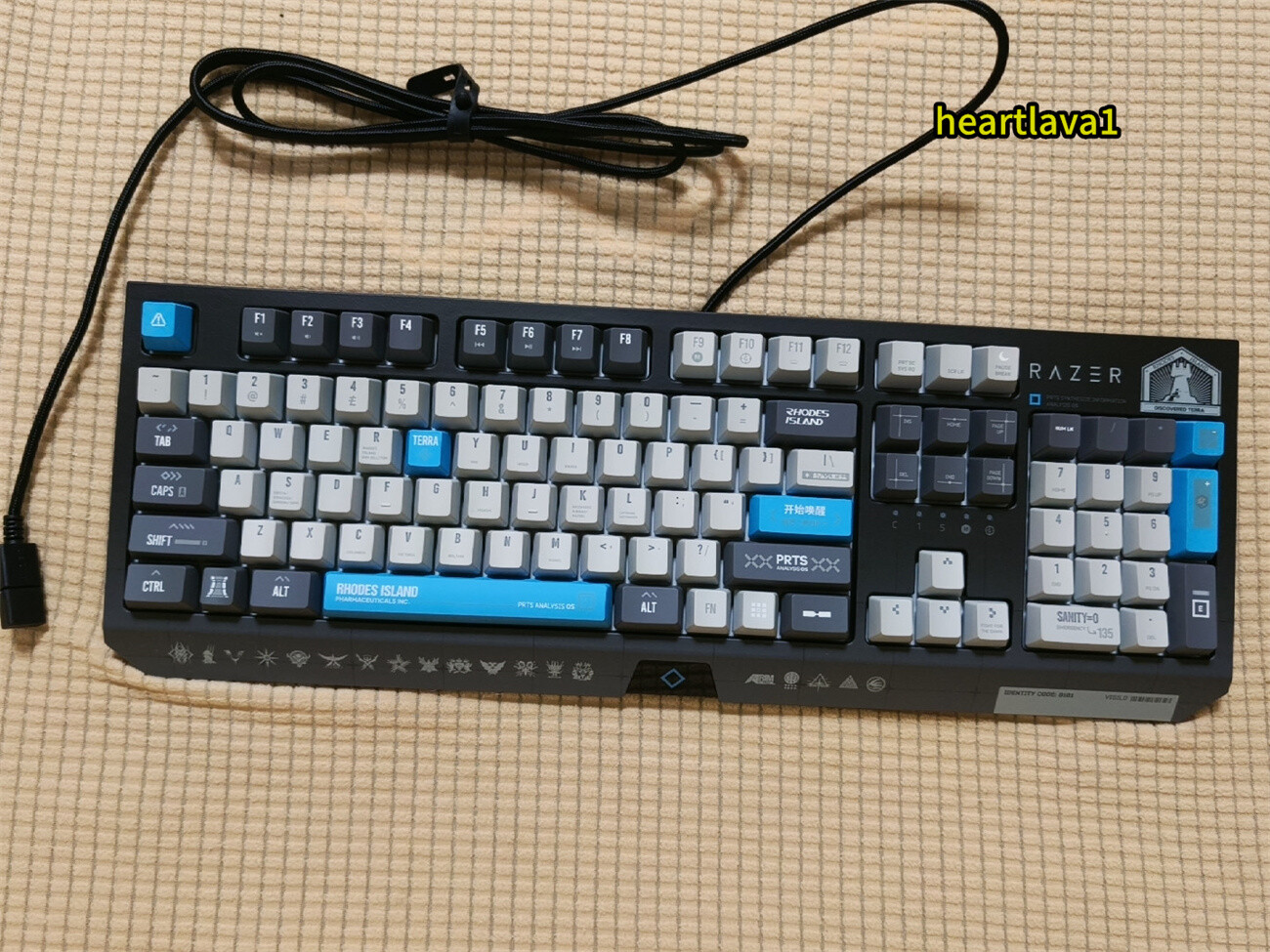 Game Official Arknights Rhodes Island 104 Keys Wired Mechanical Keyboard 