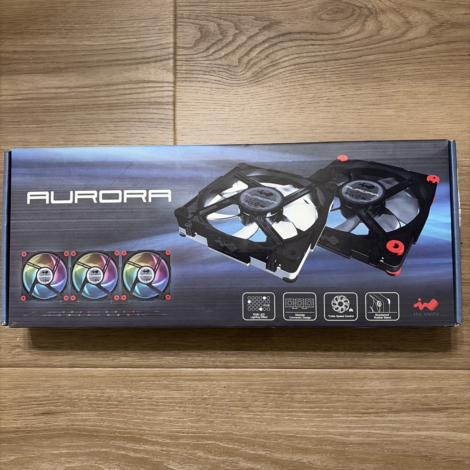 InWin Aurora Computer Fan Kit Black/White 3 RGB LED 120mm