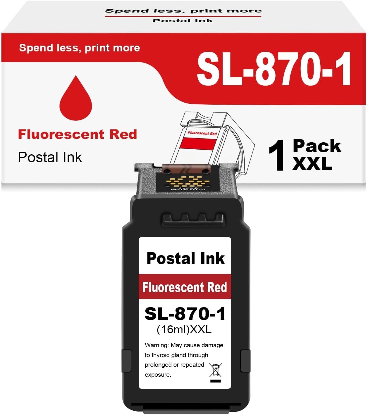 High Capacity SL-870-1 XXL Red Ink Cartridge Compatible for SL870-1 SL8701 163