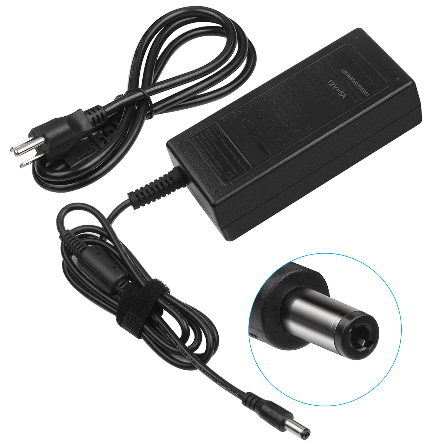 12V 5A 5.5mmx2.5mm AC-DC Power Supply Cord Adapter Charger PSU Mains LED Strip