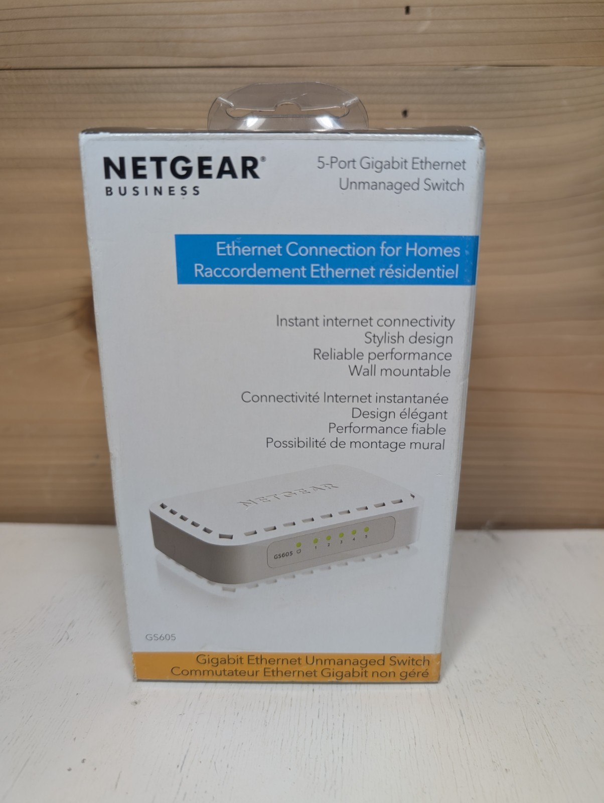 NETGEAR GS605 5-Port Gigabit Ethernet Unmanaged Switch New