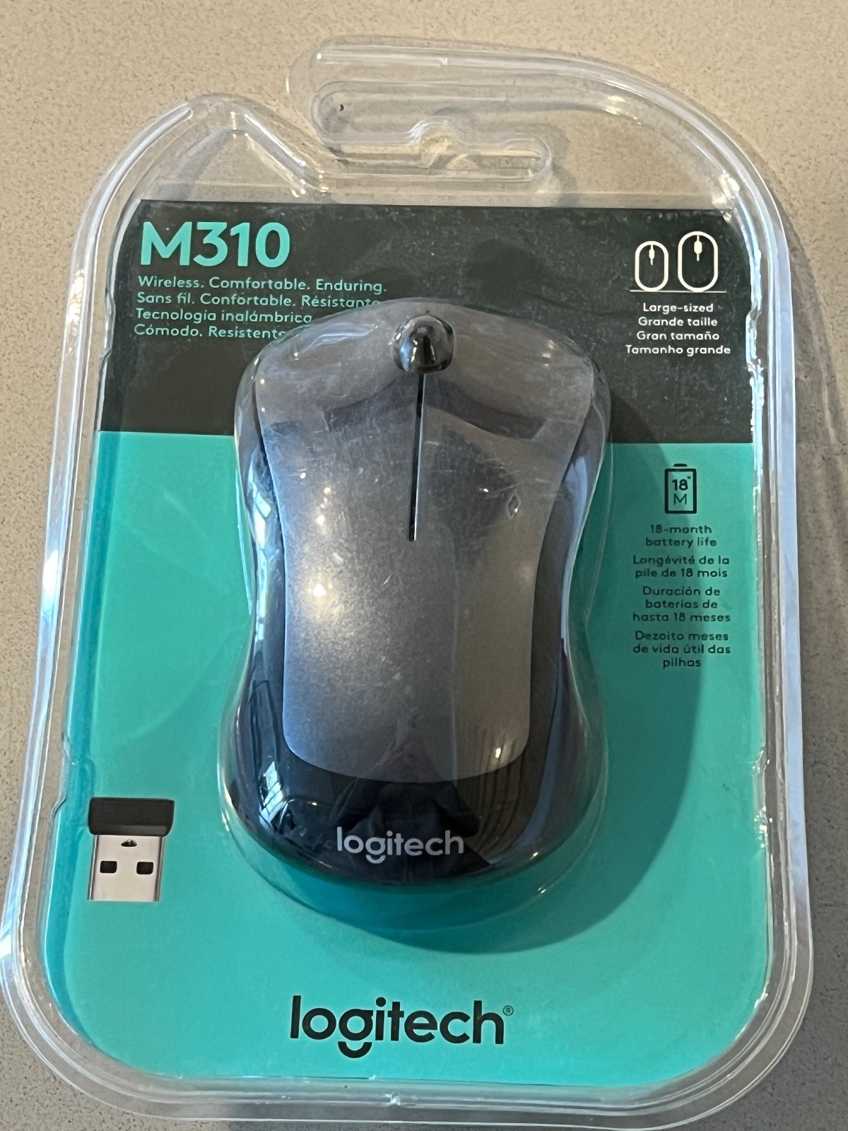 Logitech M310 Wireless Optical Ambidextrous Mouse - Brand New