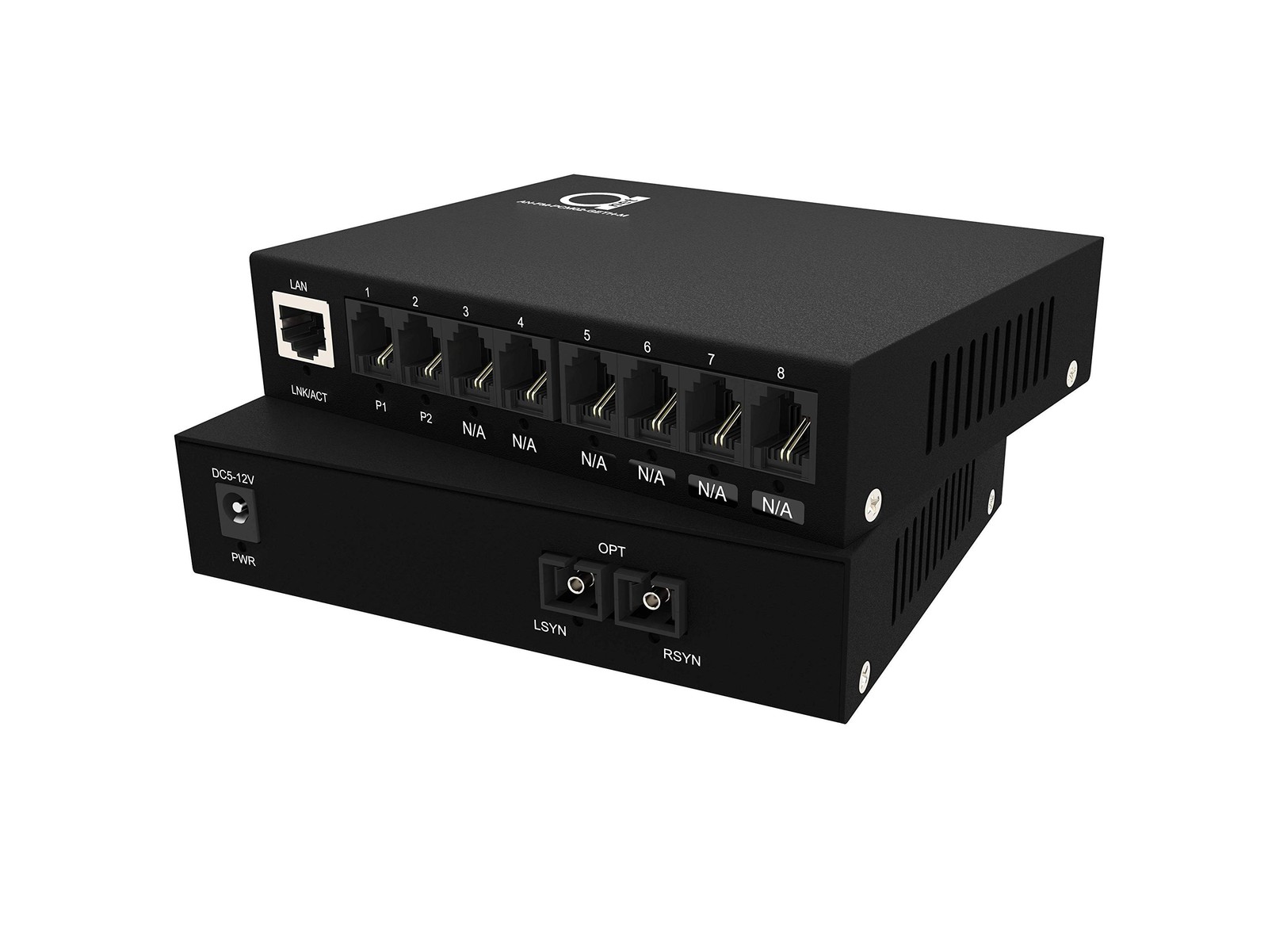 2 x POTS RJ11 Telephone and Gigabit Ethernet Over Fiber Converter - Multiplex...