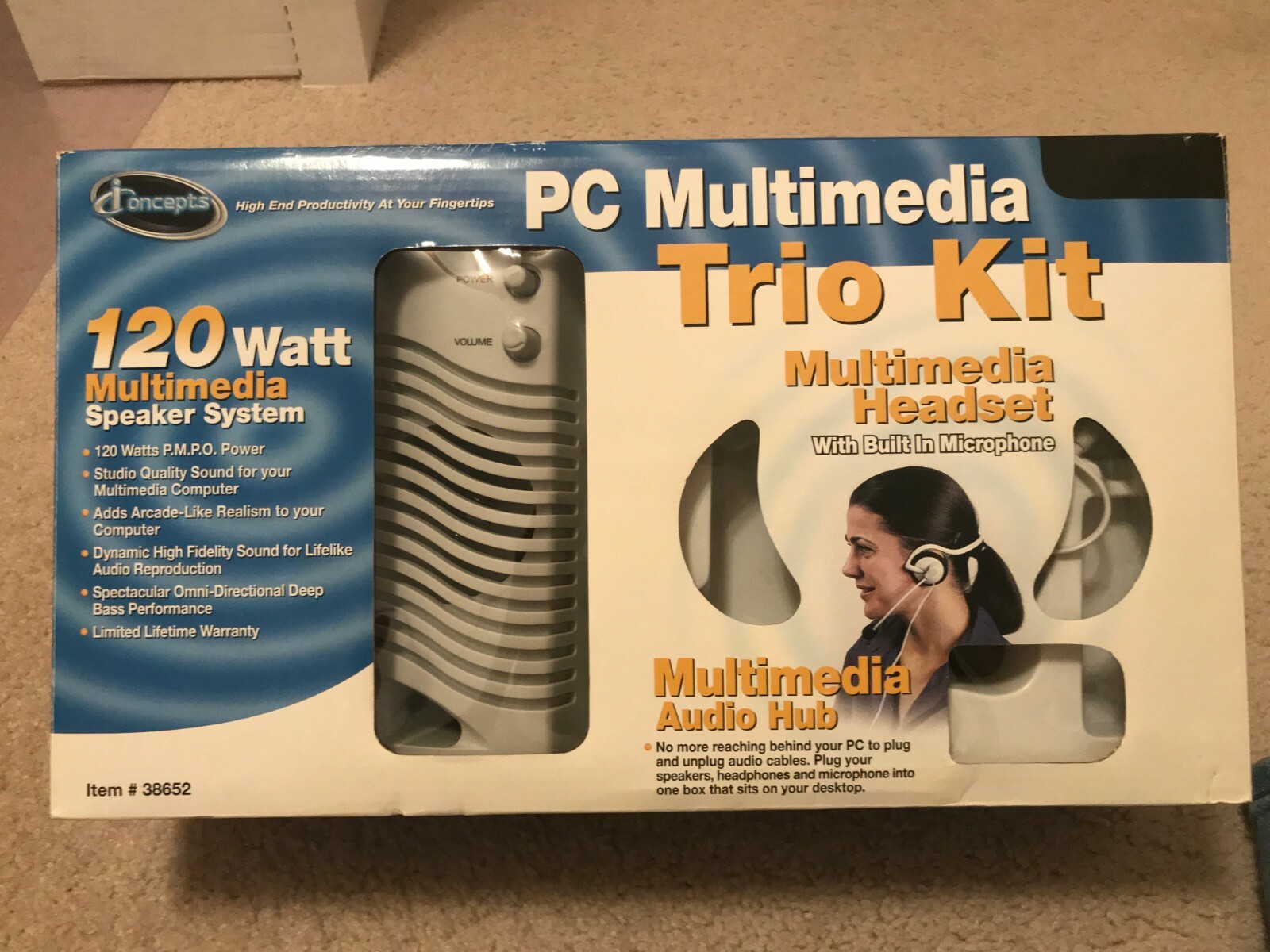 iConcepts PC Multimedia Trio Kit 120 Watt Multimedia Speaker System