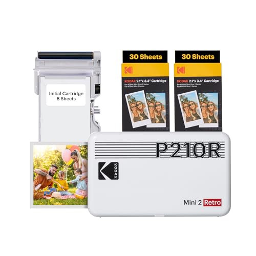 KODAK Mini 2 Retro 4PASS Portable Photo Printer (2.1x3.4 inches) Initial 8