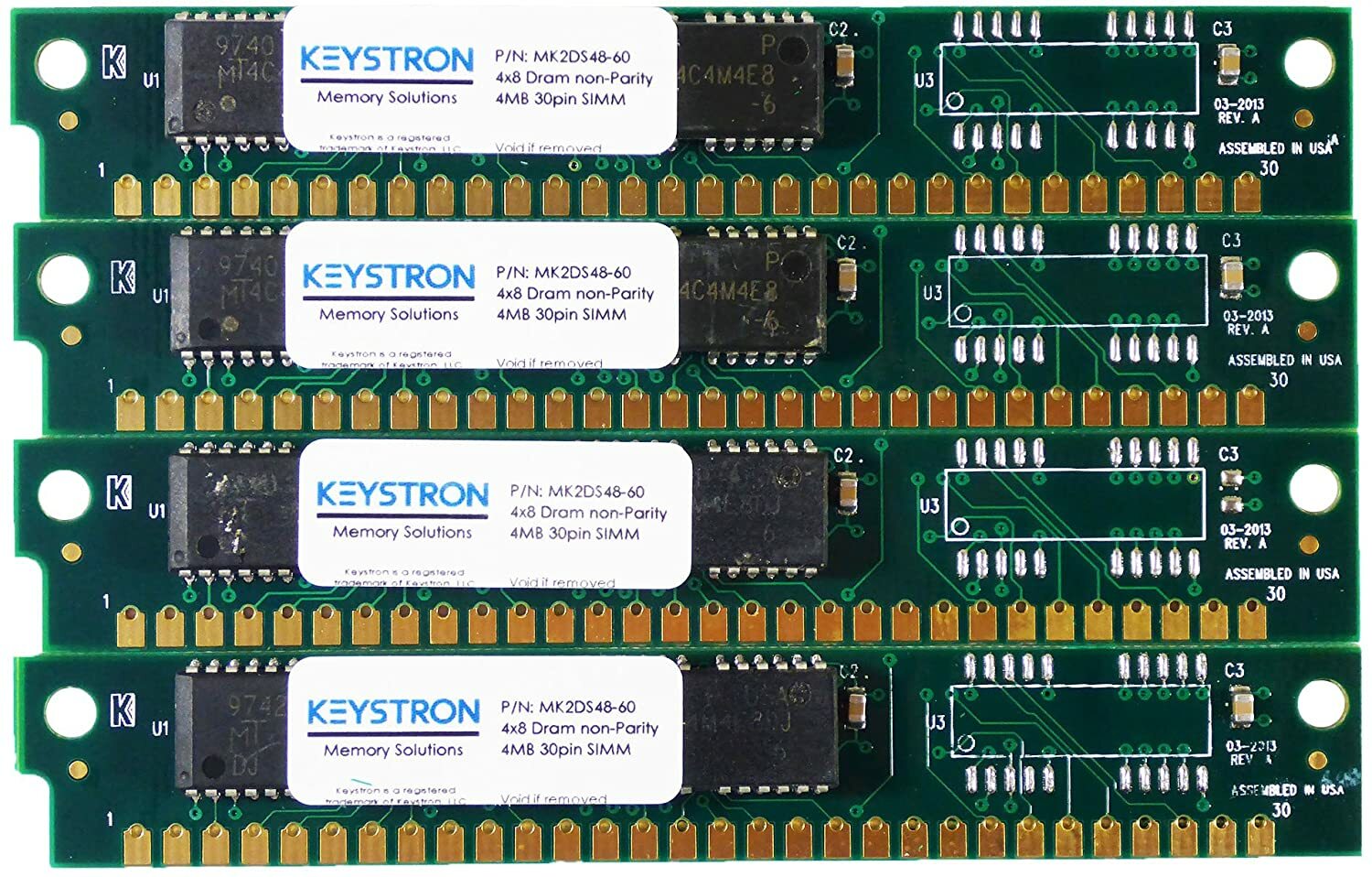 16MB 4x4MB SIMM Ram MEMORY for Amiga 4000 Phase 5 Fastlane Z3 - SCSI Zorro III