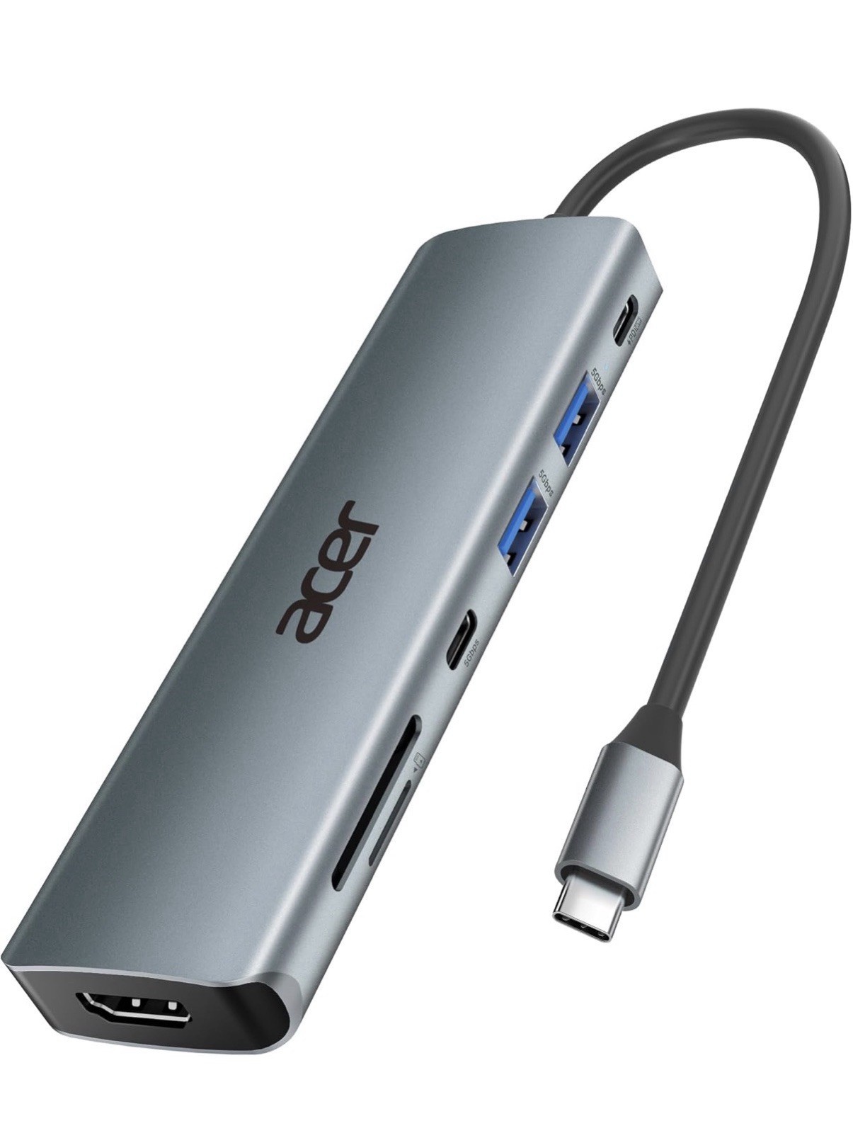 Acer Usb C Hub 7 In 1 Multi-Port Adapter For Laptop/Mac Type C Devices Odk360