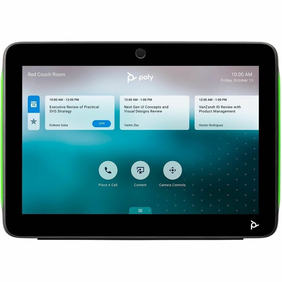 Poly TC10 Touch Controller–Black–Intuitive Meeting Room Control Device-(875K5AA)