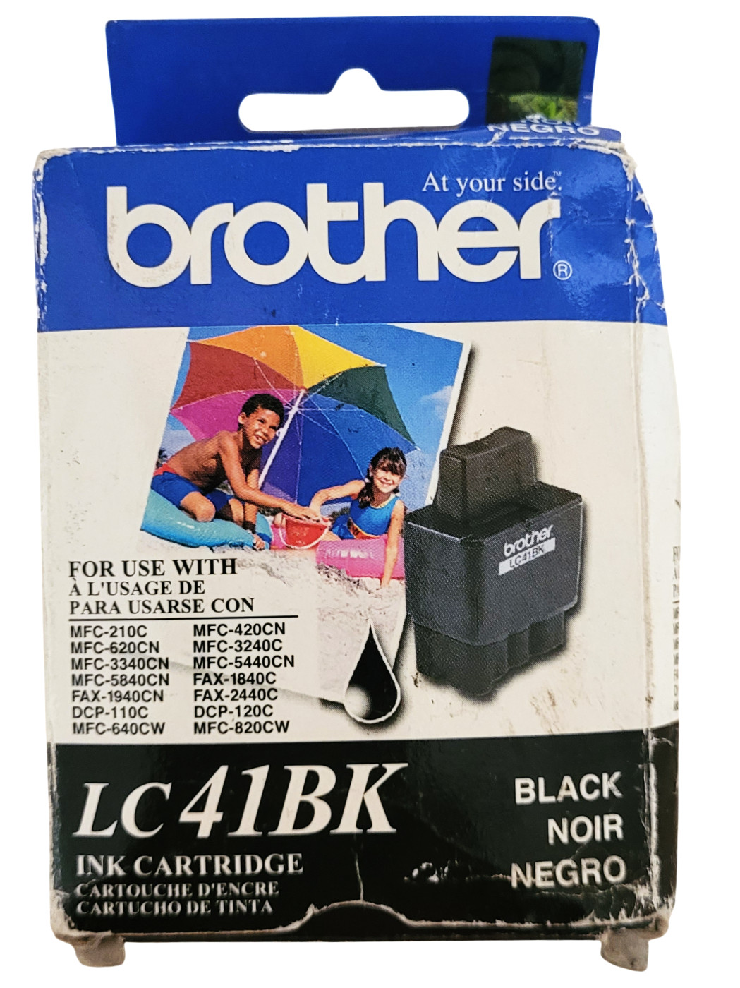 Brother LC41BK Black Ink Cartridge New Rough Open Box Exp: 09-2008
