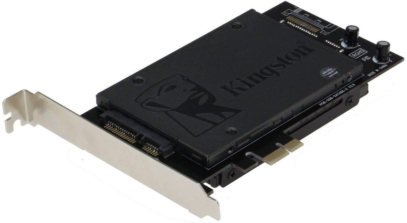 Sedna - PCI Express (PCIe) Dual 2.5 Inch SATA III (6G) SSD Adapter (Short