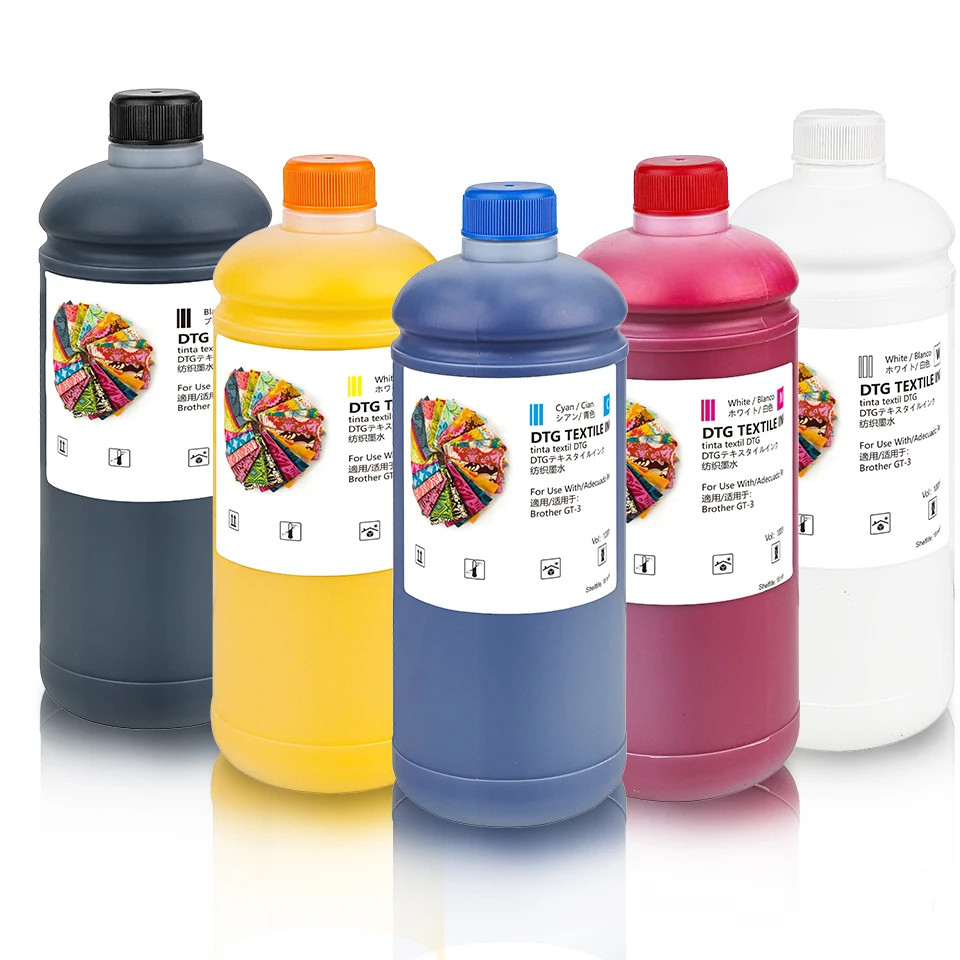 1000ml/bottle DTG Ink for Brother GT341 GT361 GT381 T-shirt Printing Printers