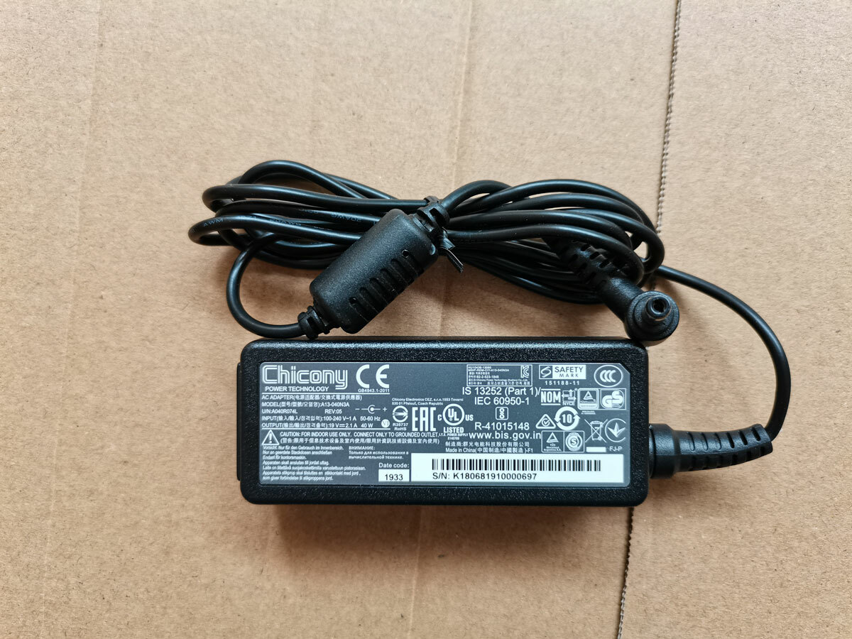 NEW 100%Original OEM A13-040N3A Chicony 19V 2.1A 40W A040R074L 4.8mm*1.7mm Power
