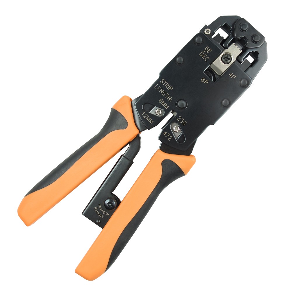 5 Pack of 8P8C(RJ45)/6P6C(RJ12)/6P4C(RJ11) Crimp Tool w/ Rachet