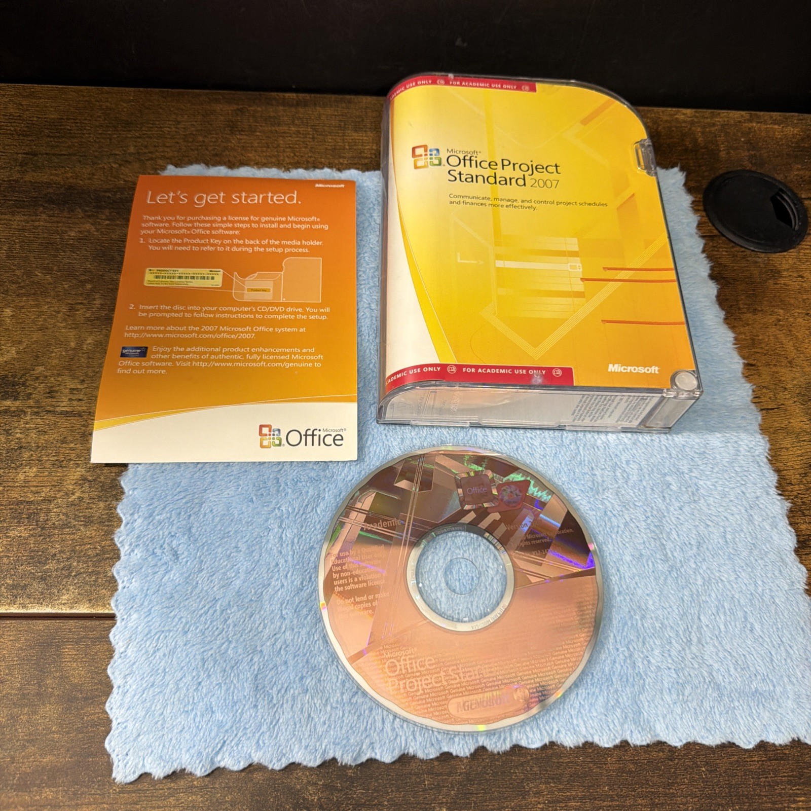 Microsoft Office Project Standard 2007 (PC CD-ROM, 2007) Box Disc Product Key