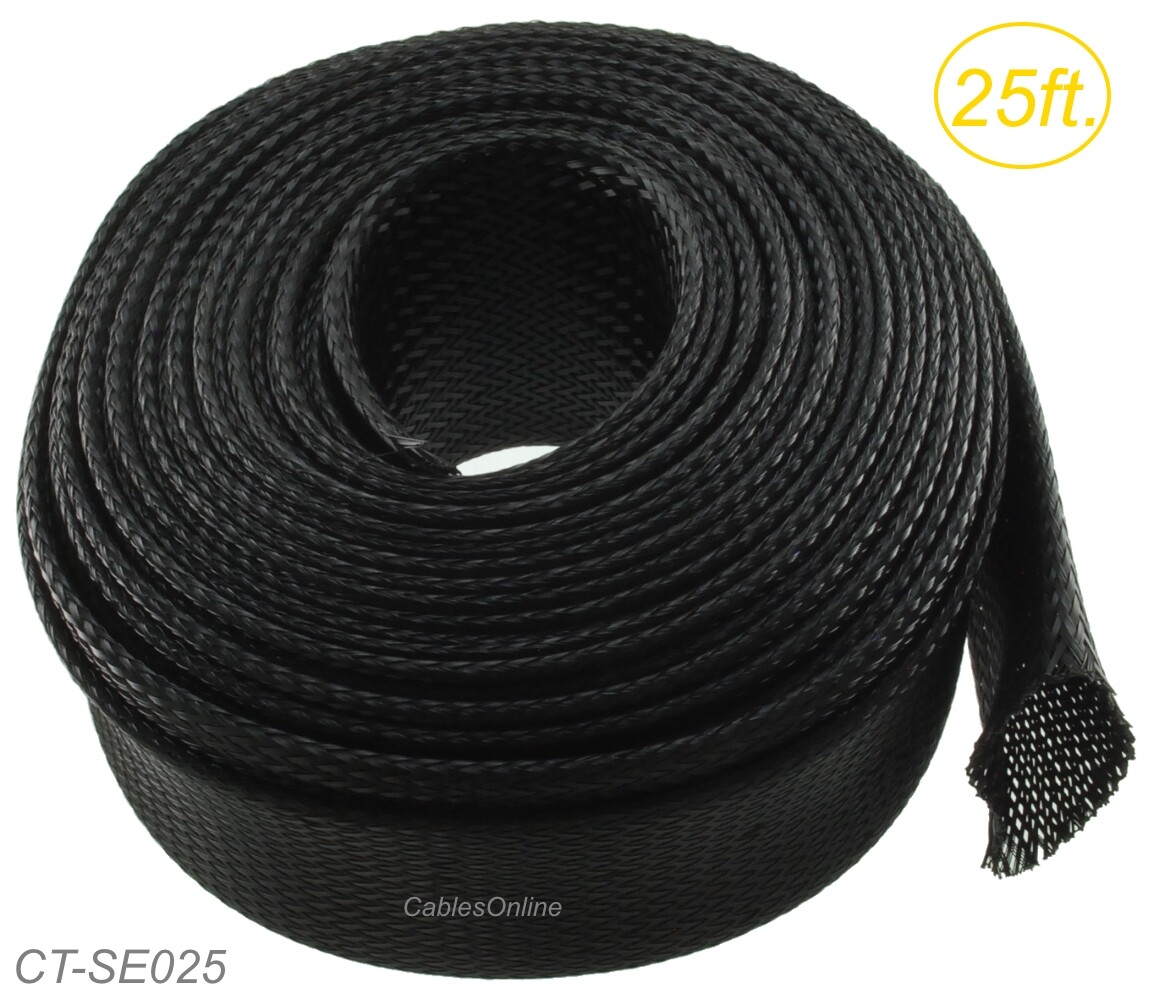 25ft 2" (50.8mm) Diameter, 2" to 5" Expandable Braided Sleeving, CT-SE025