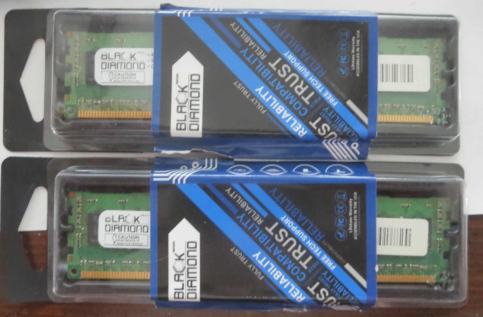 2x 4GB DDR3 ECC REG, Black Diamond brand - pulled from working Xeon server