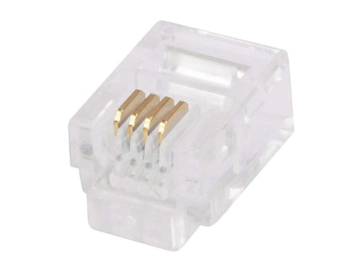 Monoprice RJ11 6P4C Plug Round Stranded 50-Pack