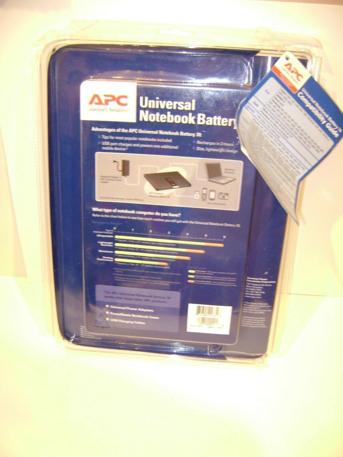 APC Universal Notebook Battery 70 Lightweight Portable Power New 