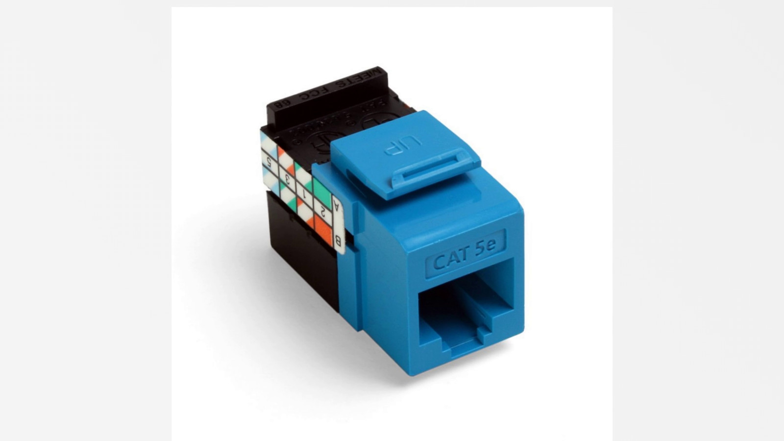 BLUE - LEVITON GIGAMAX CAT 5E QUICKPORT JACK, 5G108-RL5