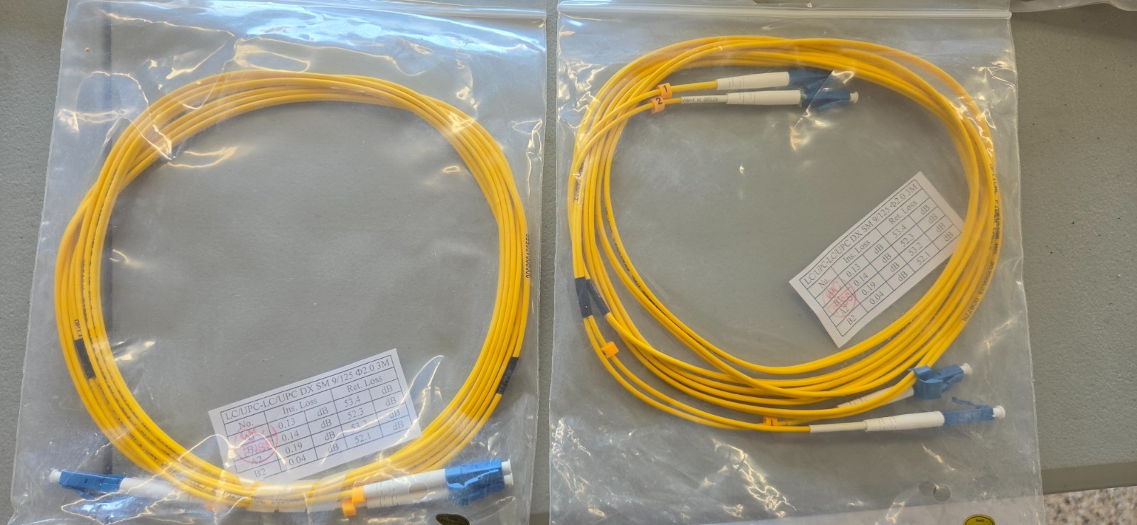 LC/UPC-LC/UPC DX SM 9/125 Ф2.0 3M, 3 Meter  - (2 Pack fiber cable)