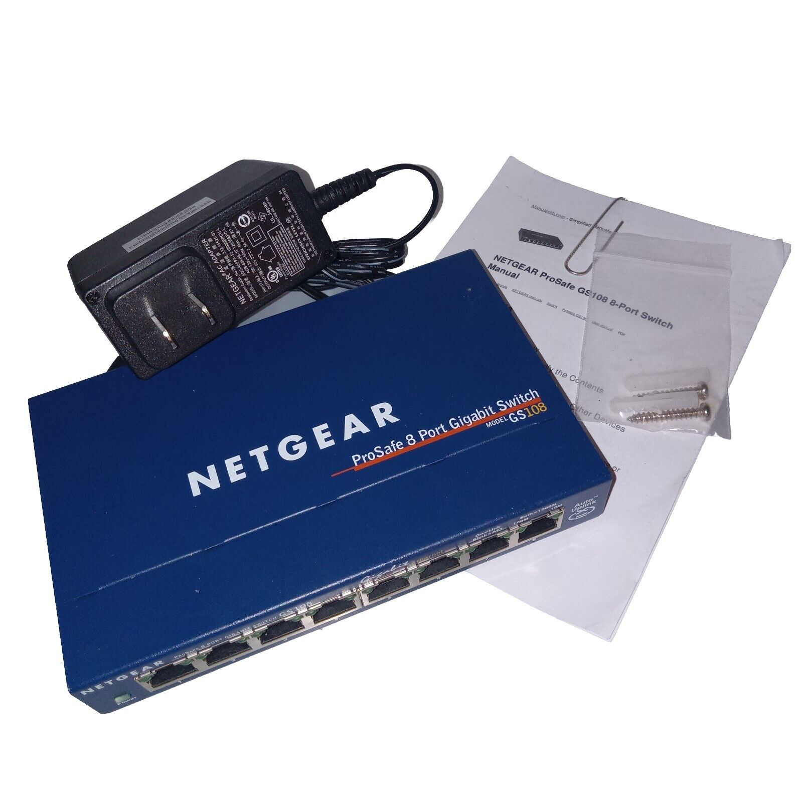 NETGEAR ProSafe GS108 V3 8-Port 10/100/1000 GB Desktop Ethernet Switch OPEN BOX