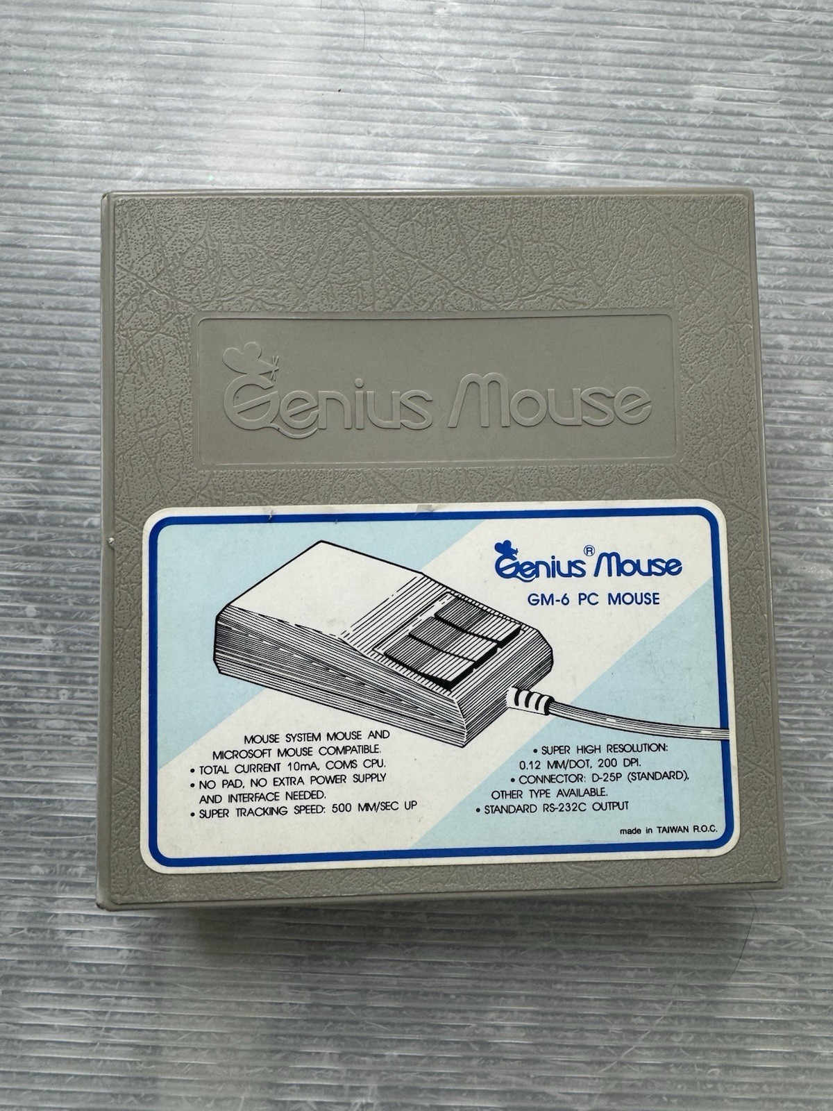 vintage Genius Mouse GM-6 PLASTIC CASE ONLY