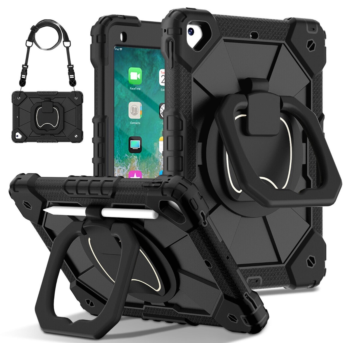 Kids-Proof Stand Case Cover For iPad 6th 7th 8th 9th 10th 11th Gen Pro 11" M4 M5